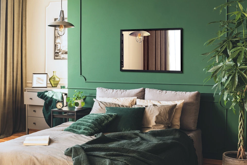 Grand Miroir Murale décoration pour chambre salle de bain salon 100x70 cm - Photo 3/4