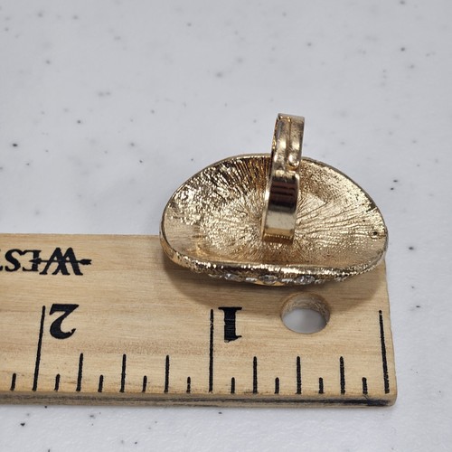 Anello donna bigiotteria moda tono oro forma ovale pietra preziosa grigia regolabile 5-13 - Foto 18 di 22