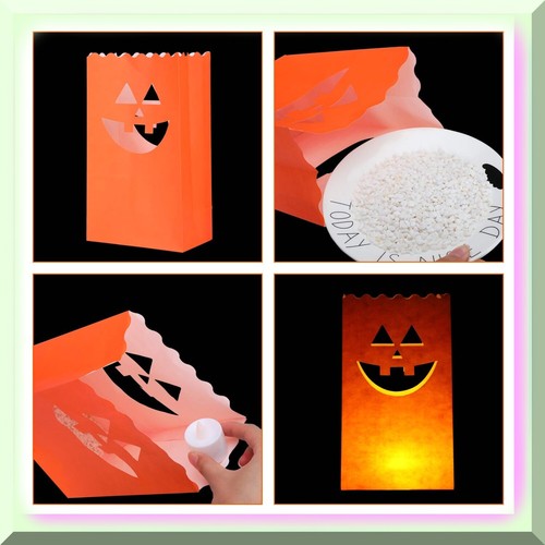 Pumpkin Glow: 20 Delightful Candle Luminary Bags for Wedding Party Decoration - Bild 6 von 7