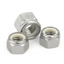 Stainless Steel Nylon Insert Hex Lock Nuts Nylock All Sizes, Free shipping