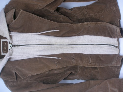 NORI: Juniors Size 1 Long Sleeve Corduroy Longsleeve Hoodie/Jacket - Picture 3 of 6