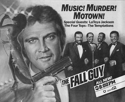 1985 TV AD/THE FALL GUY/LEE MAJORS/MOTOWN MURDERS/THE TEMPTATIONS/LATOYA JACKSON