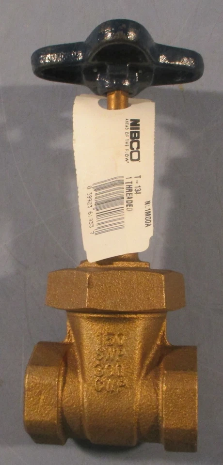 Nibco T-134 Gate Valve NL1M00A 1" Threaded 150lb SWP 300lb CWP - Image 2 of 4