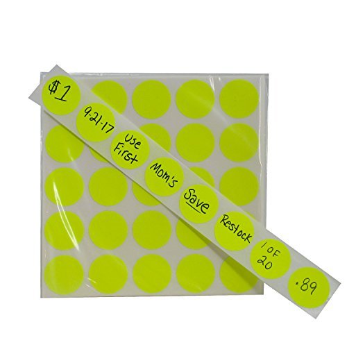 Color Coding Labels Super Bright Fluorescent Neon Circle Dots 1 Inch 500 Total - Bild 3 von 7
