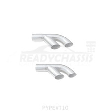 Pypes Exhaust Tip Splitters 2.5in to Dual 2.25in EVT10 Pypes Exhaust Tip Splitters 2.5in to Dual 2.25in EVT10