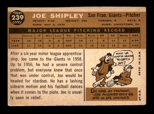 1960 Topps Baseball 3-501 VG Pick From List All PICTURED ss0 - Picture 171 of 455