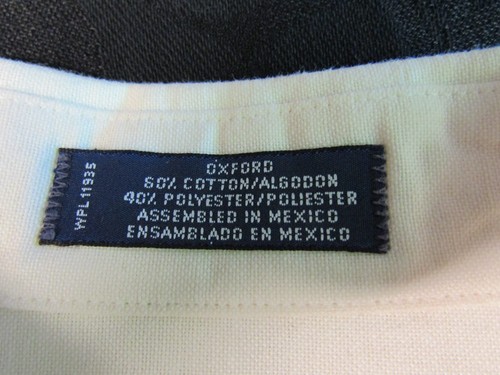 Camisa de vestir ajustada con cuello abotonado sin arrugas Stafford para hombre (300-53) - Imagen 9 de 9
