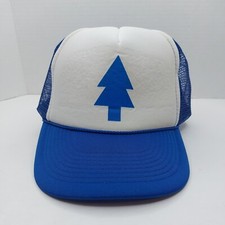 Dipper Hat Gravity Falls Blue Pine Tree Roped Snapback Trucker Hat Cap Mesh Back
