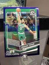 2023-24 Donruss Optic Jayson Tatum Purple Prizm #140 Boston Celtics
