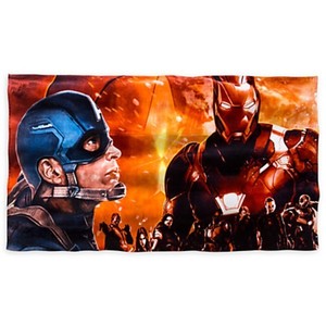 CAPTAIN-AMERICA-CIVIL-WAR-Plush-Pool-Beach-Towel-Disney-Store-Bath-Iron-Man-60-034