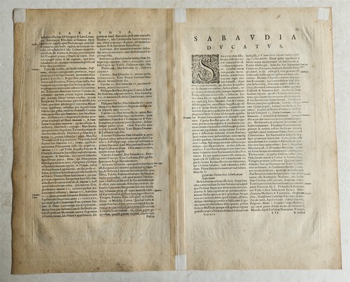 MAPA 1640 de FRANCIA SABOYA por WILLEM BLAEU antiguo AUTÉNTICO coloreado a mano - Imagen 3 de 3