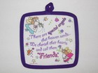 1 Handcrafted Potholder - SPECIAL ANGELS, FRIENDS  - 6.5"x6.5"
