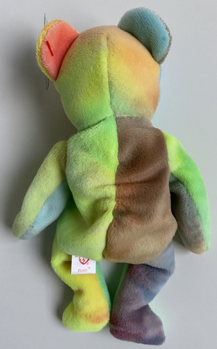 NEU 1996 TY Beanie Babies Peace neu mit Etikett * 3 Fehler auf Etikett * Batik Bär - Bild 2 von 6