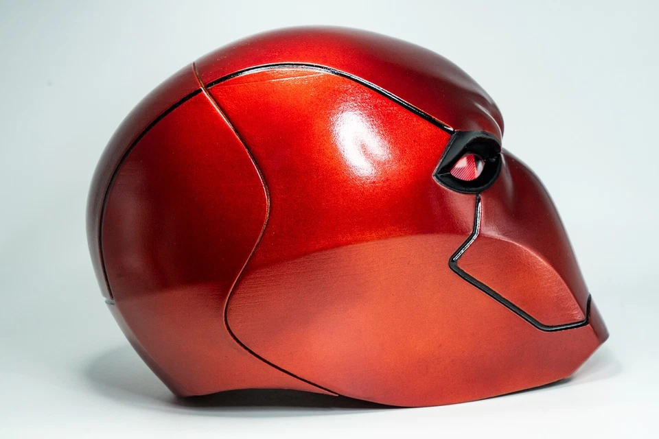 DC Red Hood Finished painted Cosplay costume fan art  Mask Helmet 3d print - Image 3 of 4