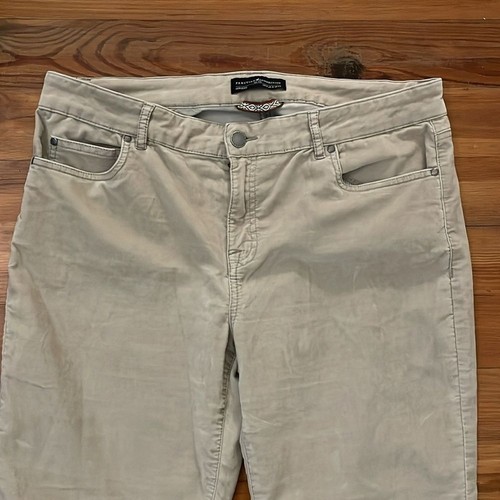 Peruvian Connection Beige Samt Slim Fit Jeanshose Damen Größe 14 - Bild 12 von 13