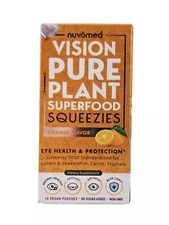 NUVOMED Vision Superfood Squeezies~ Orange Flavor~10 Vegan Pouches