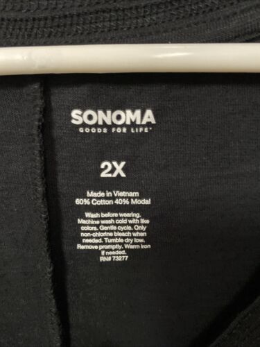 Sonoma Plus Women's Black V- Neck Tank Size 2X - Picture 3 of 4