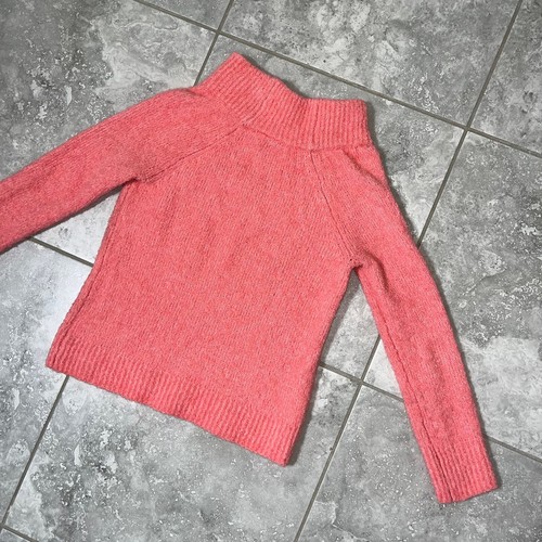 Anthropologie Moth Wool Alpaca Blend Mock Neck Pullover Sweater Jumper Peach XS - Picture 17 of 21