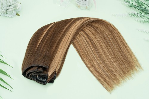 Russian Remy Clip in 100% Human Hair Extensions 4PCS 11CLIPS THICK Double Drawn - Picture 19 of 30