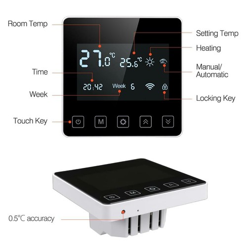 Raumthermostat WLAN Wifi LCD Digital Thermostat Fußbodenheizung Wandheizung LED - Bild 113 von 266