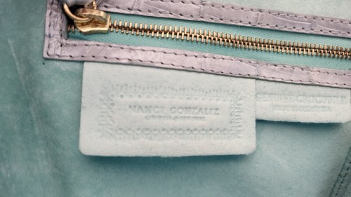 Nancy Gonzalez Caiman Crocodile Clutch bag in mint green new with tags authentic - Picture 13 of 19