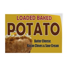 Decal Stickers Loaded Baked Potato Advertising Printing A Vinyl Store Sign Label