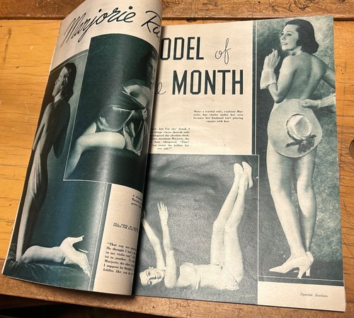 NOVEMBER 1935 FILM FUN MAGAZINE GGA BOLLES FOOTBALL GIRL ART COVER  - Picture 4 of 4