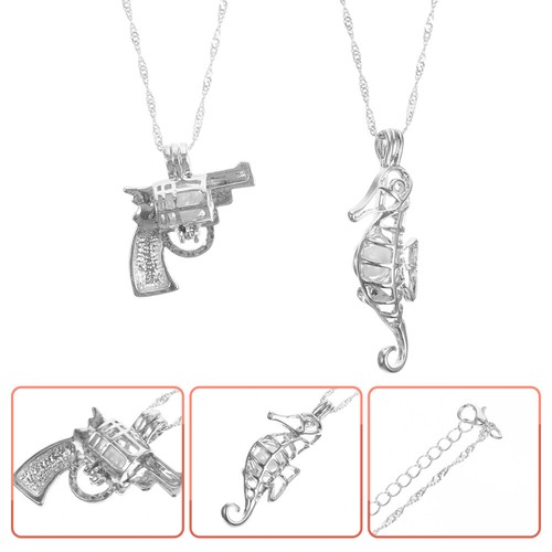 2 Pcs Pearl Necklace Accessories Charm Jewelry Necklaces Miss - Picture 2 of 12