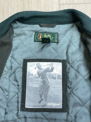 Vintage Bobby Jones Quilted Bomber Jacket, Men’s Large, Green Casual Golf Coat - Picture 11 of 21