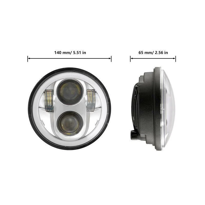 4x 5 3/4" 5.75"inch LED Headlights Sealed Beam for Kenworth W900A Peterbilt 359 - Image 3 of 4