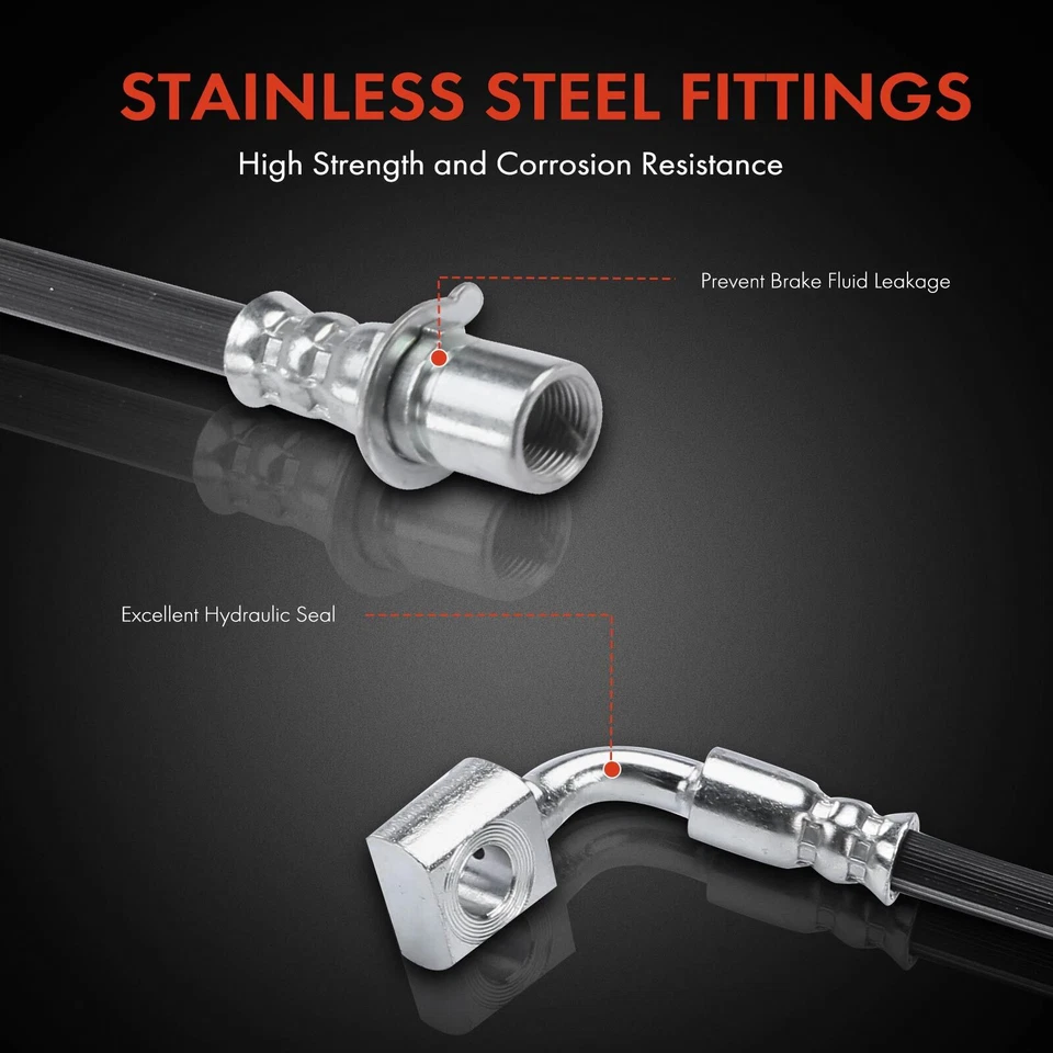 2 передних левых и правых тормозных гидравлических шланга для Chevrolet Suburban 1500 GMC Yukon - Изображение 4 из 4