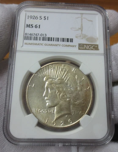 1926-S Peace Dollar NGC MS61 (013)