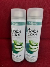 SATIN CARE SENSITIVE ALOE VERA GLIDE SCENTED SHAVE GEL 200ML X2 64.60 per litre