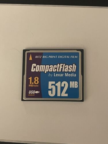 Ritz Big Print By Lexar Media 512MB 1.8MB/s CF Compact Flash Camera Memory Card - Picture 2 of 6