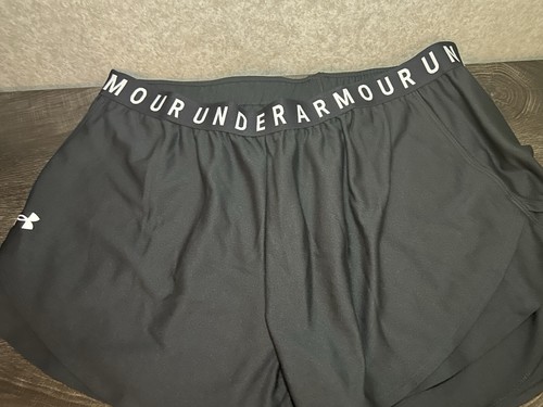 Under Armour Women’s Play Up 3.0 Loose Workout Gym Shorts Black Size XXL 2XL NWT - Picture 4 of 6