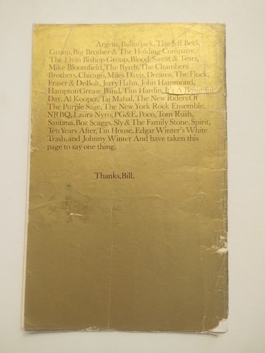 SCARCE 1971 FILLMORE EAST FAREWELL PROGRAM 25-27 GIUGNO 1971 ALLMAN BROS, J.GEILS - Foto 6 di 7