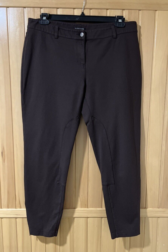 Eileen Fisher Brown Ponte Knit Ankle Zip Riding Style Pants Size Large