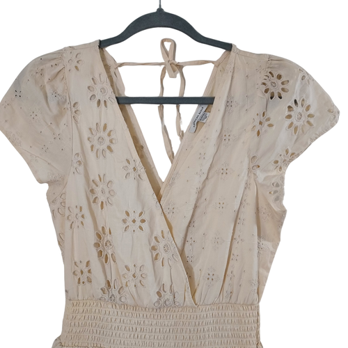 American Eagle Lace Dress Smocked XS Cream - Picture 3 of 11