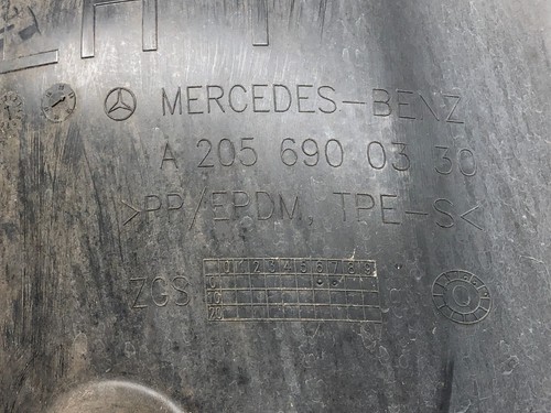 2015-2018 MERCEDES W205 C300 LEFT DRIVER FRONT REARWARD FENDER LINER OEM #NOTES - Picture 10 of 10