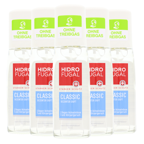 5 x Hidrofugal Classic Anti-Transpirant Deo Zerstäuber jeweils 75ml Deodorant - Bild 1 von 3