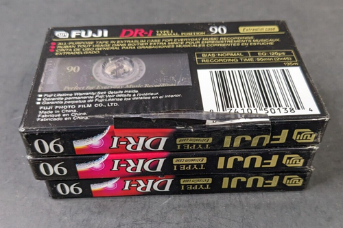 3x Cintas de Cassette Fuji DR-I 90 Audio en Blanco Sesgo Normal NUEVO - Imagen 3 de 4