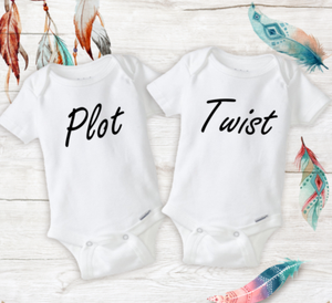 onesies twin baby infant twins newborn unisex matching outfits gifts funny