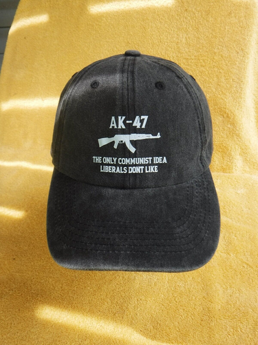 NUEVO AK-47 ¡LA ÚNICA IDEA COMUNISTA A LOS LIBERALES NO LES GUSTA GORRA DE ALGODÓN GRIS OSCURO! - Imagen 2 de 9