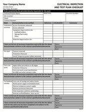 ELECTRICAL INSPECTION CHECKLIST - 2 Part Carbonless - 8.5 x 11 - TMG105