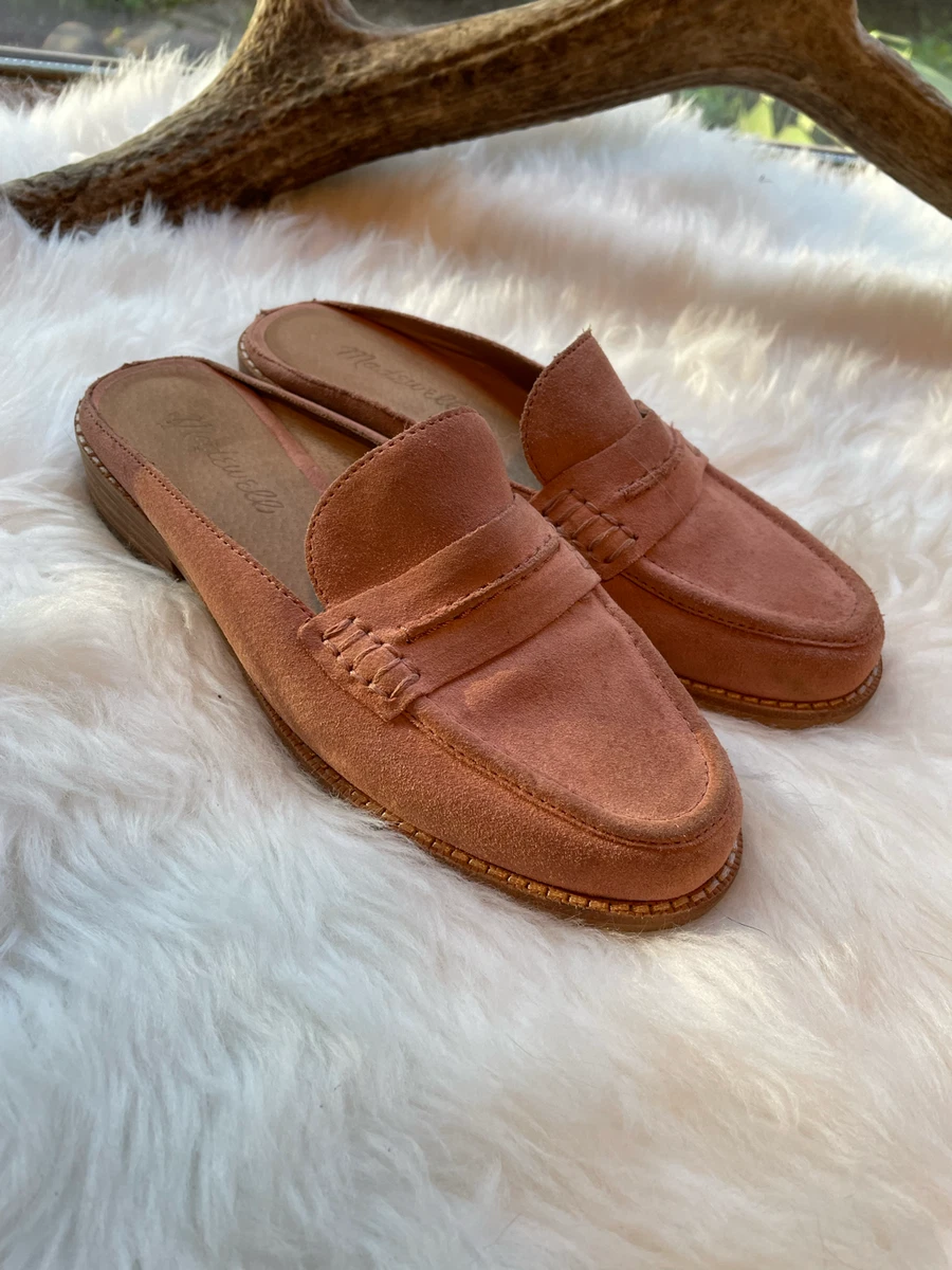 Madewell elinor mules pink suede loafer size 6 eBay