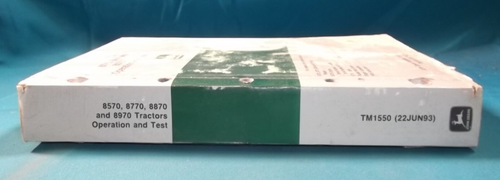 JOHN DEERE 8570 8770 8870 8970 TRACTOR TECHNICAL SERVICE OP TEST MANUAL TM1550 - Picture 2 of 3