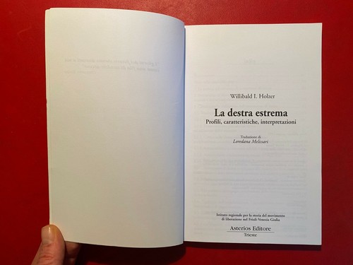Willibald HOLZER - DESTRA ESTREMA Stato Mondo Asterios Ed (1° Ed 1999) Libro - Picture 2 of 5