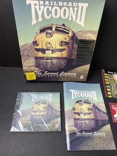 Railroad Tycoon II & The Second Century Expansion Pack PC Big Box New Open Box - Picture 8 of 8