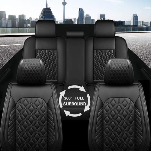 PU Leather Car 5-Seat Covers For Mazda CX-7 2007-2012 Cushion Pad Full Set Black - Picture 2 of 7