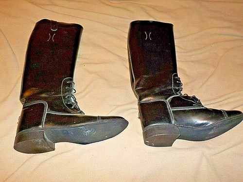 Her 71/2 schwarzes Reitleder-Obermaterial, Stiefel; Made in USA. unbenutzter Zustand, - Bild 7 von 9